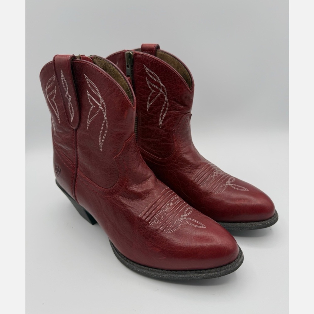 SOLD-Ariat Darlin Red Western Ankle Boots